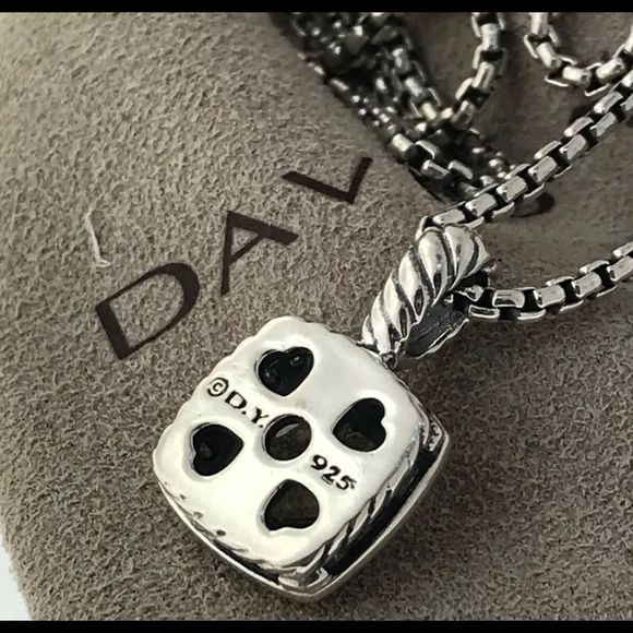 David Yurman Albion Lemon Citrine Sterling Pendant - Picture 3 of 6